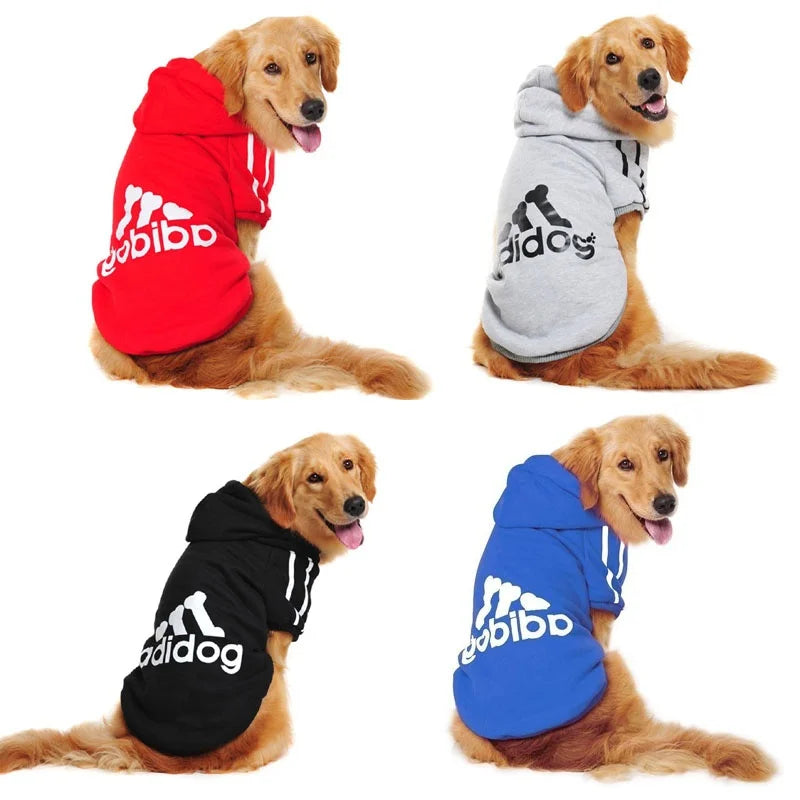 Sweat à Capuche Polaire Chaud Hiver pour Grand Chien | Vêtements Épais et Classiques (Adidog), Idéal Taille Moyenne et Grande