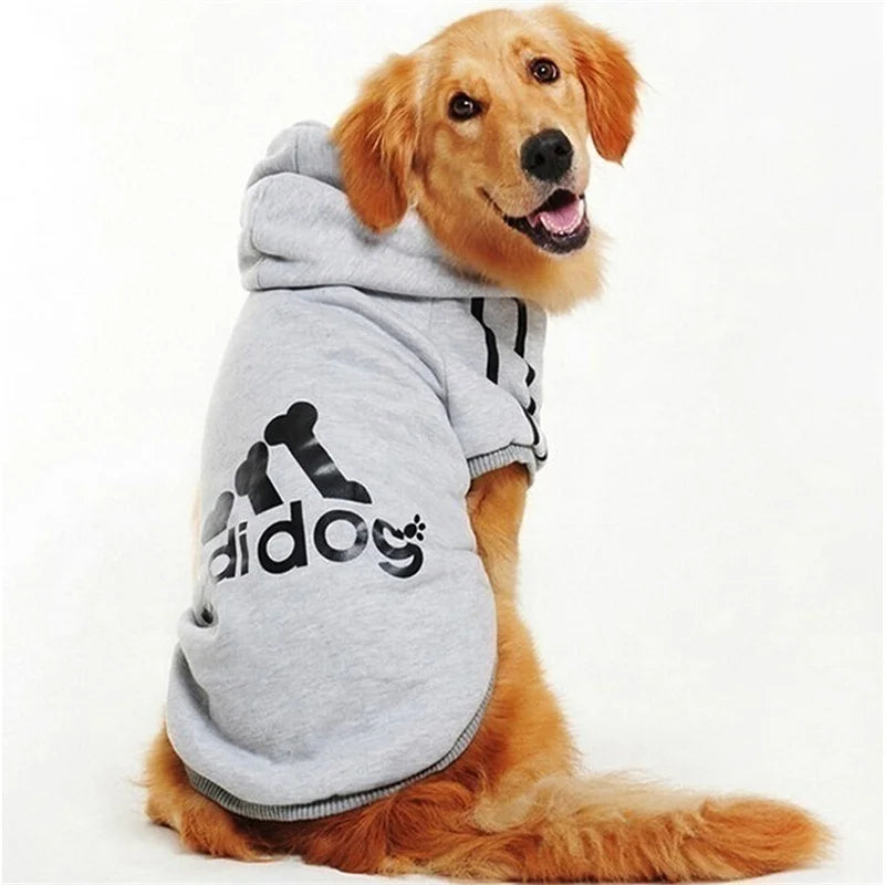 Sweat à Capuche Polaire Chaud Hiver pour Grand Chien | Vêtements Épais et Classiques (Adidog), Idéal Taille Moyenne et Grande