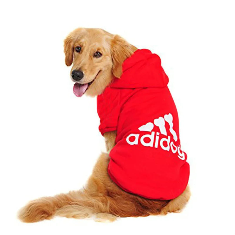 Sweat à Capuche Polaire Chaud Hiver pour Grand Chien | Vêtements Épais et Classiques (Adidog), Idéal Taille Moyenne et Grande