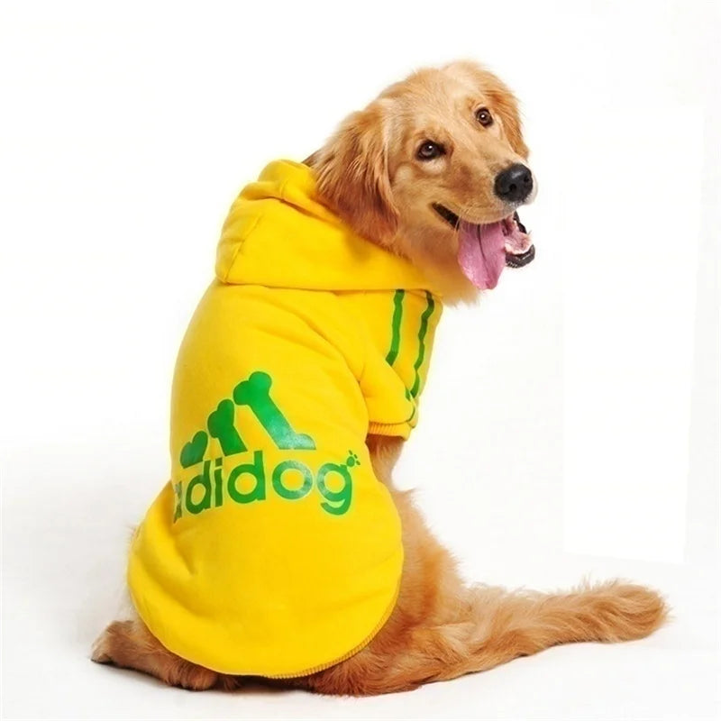 Sweat à Capuche Polaire Chaud Hiver pour Grand Chien | Vêtements Épais et Classiques (Adidog), Idéal Taille Moyenne et Grande