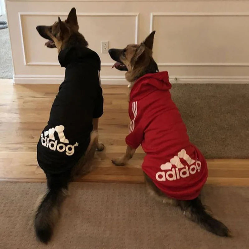 Sweat à Capuche Polaire Chaud Hiver pour Grand Chien | Vêtements Épais et Classiques (Adidog), Idéal Taille Moyenne et Grande