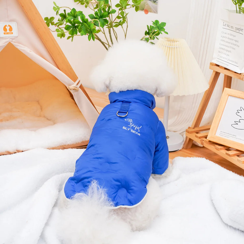 Parka/Manteau Chaud à Pois pour Petit Chien (Teddy, Chat) | Vêtements Épais en Coton, Style Hiver Fantaisie