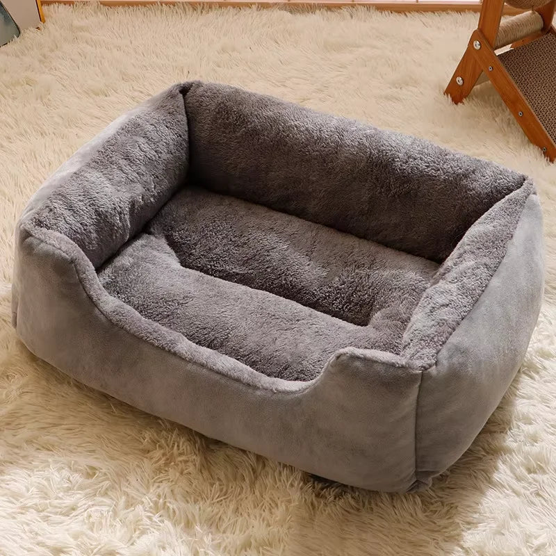 Maison/Lit Chaleureux en Peluche pour Chien & Chat | Panier Cocooning Lavable Anti-Morsure (Petites et Moyennes Tailles)