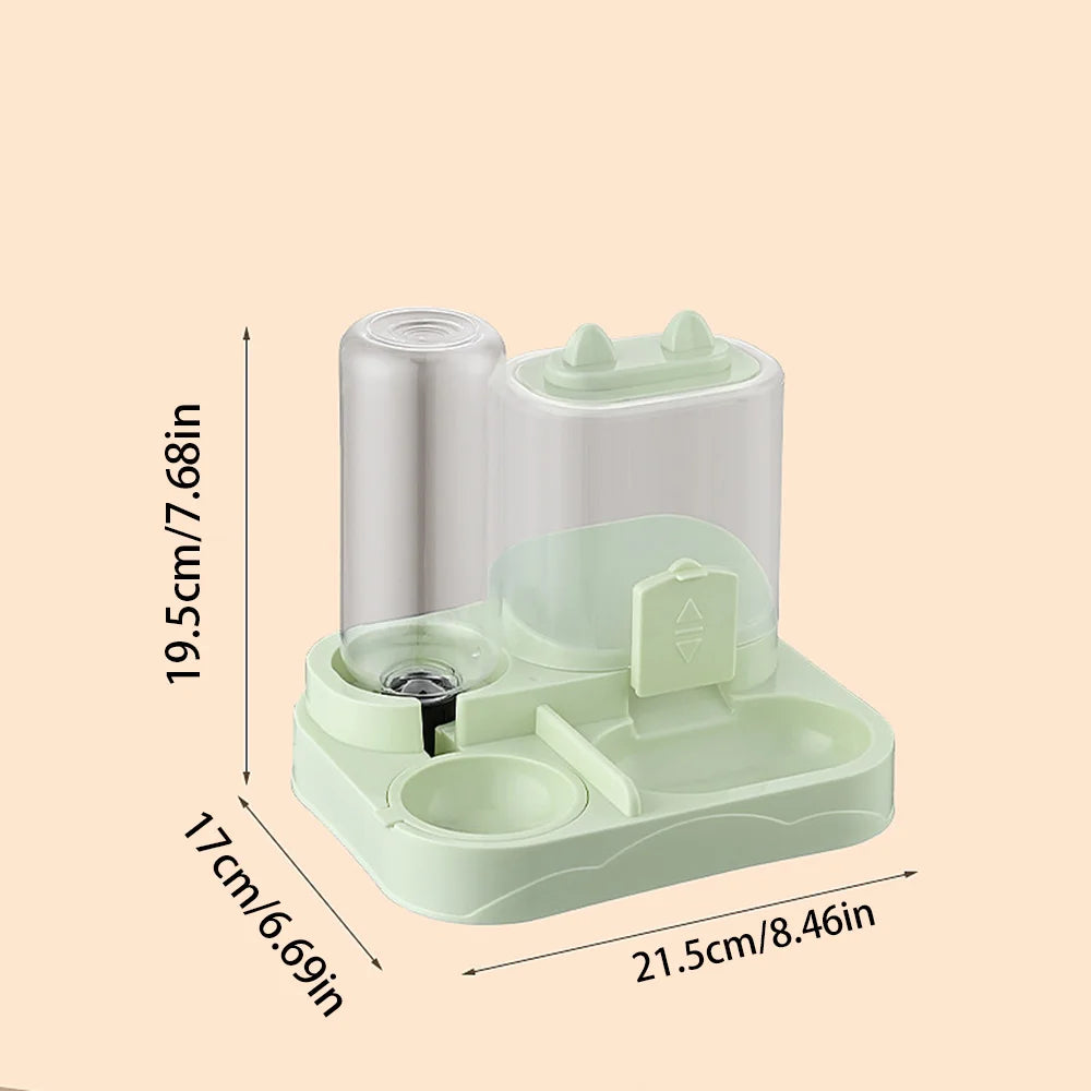Bol automatique pour animaux de compagnie pour chats-alimentation et distributeur d'eau 2 en 1, bol antidérapant pour chat, adapté aux chats et aux petits chiens,