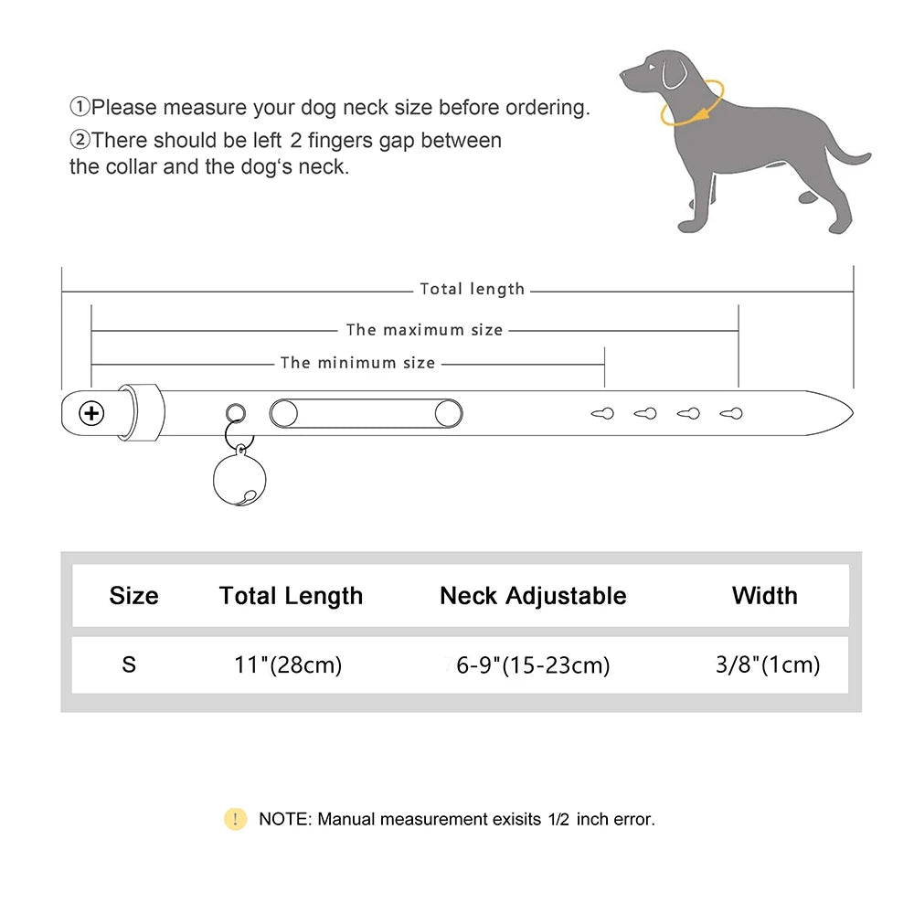 Collier d'Identification Personnalisé en Cuir pour Chat & Chiot | Anti-Perte, Gravé avec Nom et Numéro de Téléphone