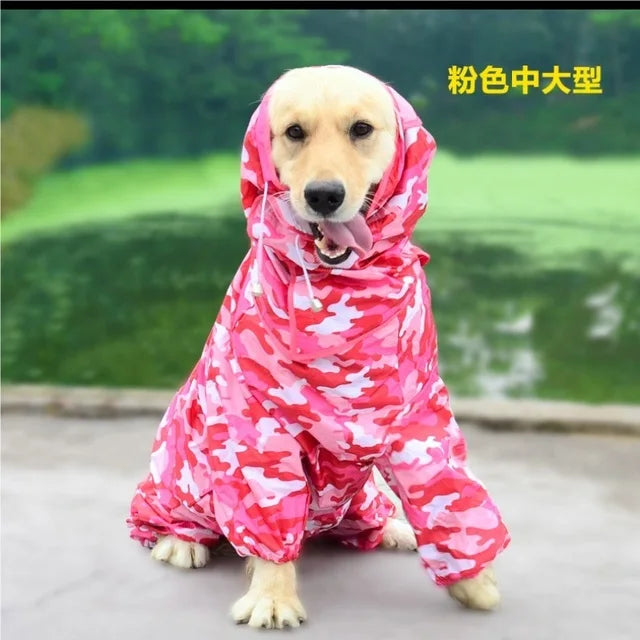 Manteau de Pluie Imperméable pour Chiens – Léger, Résistant & À Capuche (Moyens et Grands Chiens)