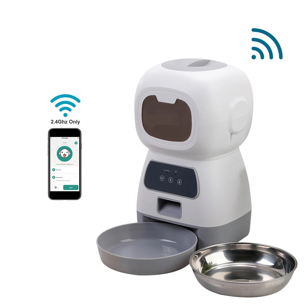 Tuya – mangeoire intelligente pour animaux de compagnie, distributeur automatique de nourriture pour chat et chien, adapté aux chats et moyens chiens de petite et moyenne taille, alimentation à distance
