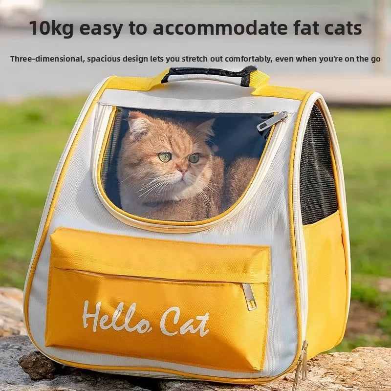 Sac à Dos de Transport Sûr & Respirant | Léger et Portable, Idéal Usage Quotidien & Voyage Court (Chats et Petits Chiens Moyens)  2. Description Produite Optimisée