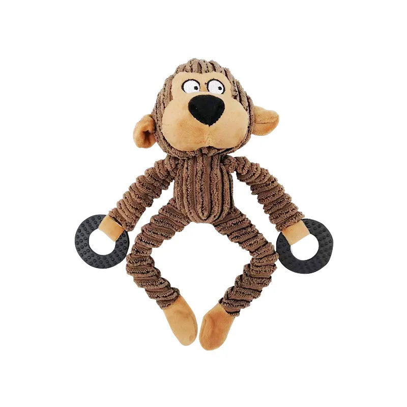 Jouet en Peluche Âne Grinçant pour Grand Chien | Peluche Durable (Polaire) pour Mâcheurs Agressifs et Jeu Interactif