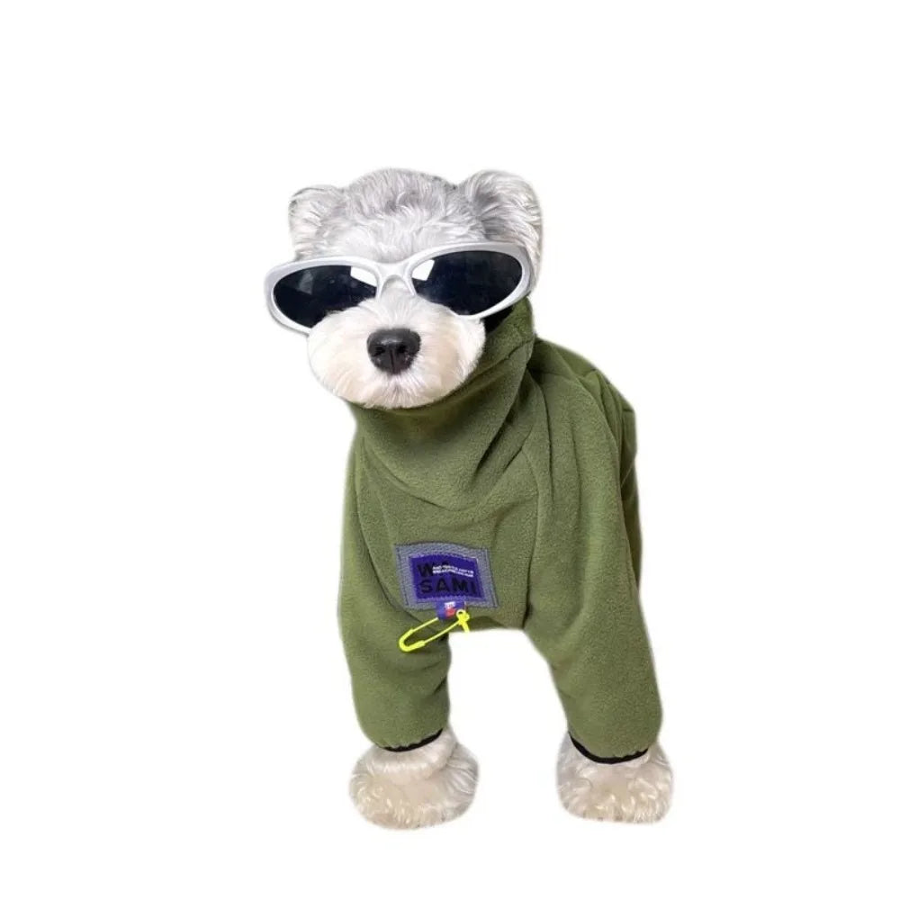 Combinaison 4 Pattes (Réglable) Chaude pour Petit Chien | Vêtements Confortables en Fibre Polyester (Fournitures Printemps/Automne)