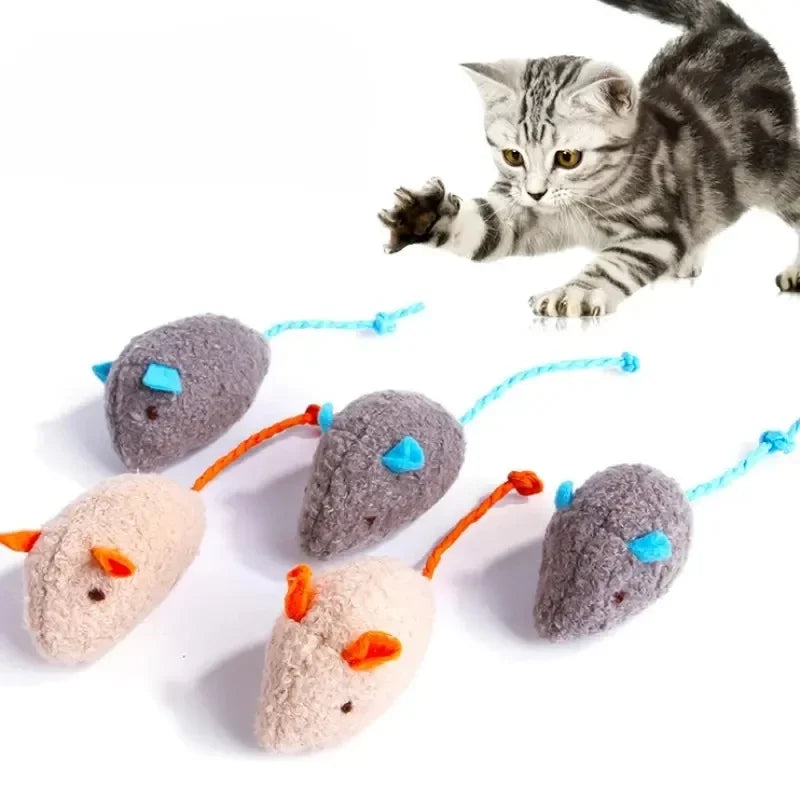 Jouets interactifs en peluche pour rat et chat, lin durable, parfaits pour les petites étudiés, sans danger pour les jeux d'intérieur, 3 pièces, 7 pièces