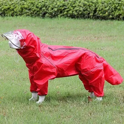 Imperméable Tout-en-Un pour Grands Chiens – Capuche, Protection Intégrale & Tissu Oxford Imperméable | Golden Retriever, Husky, Samoyède, etc.