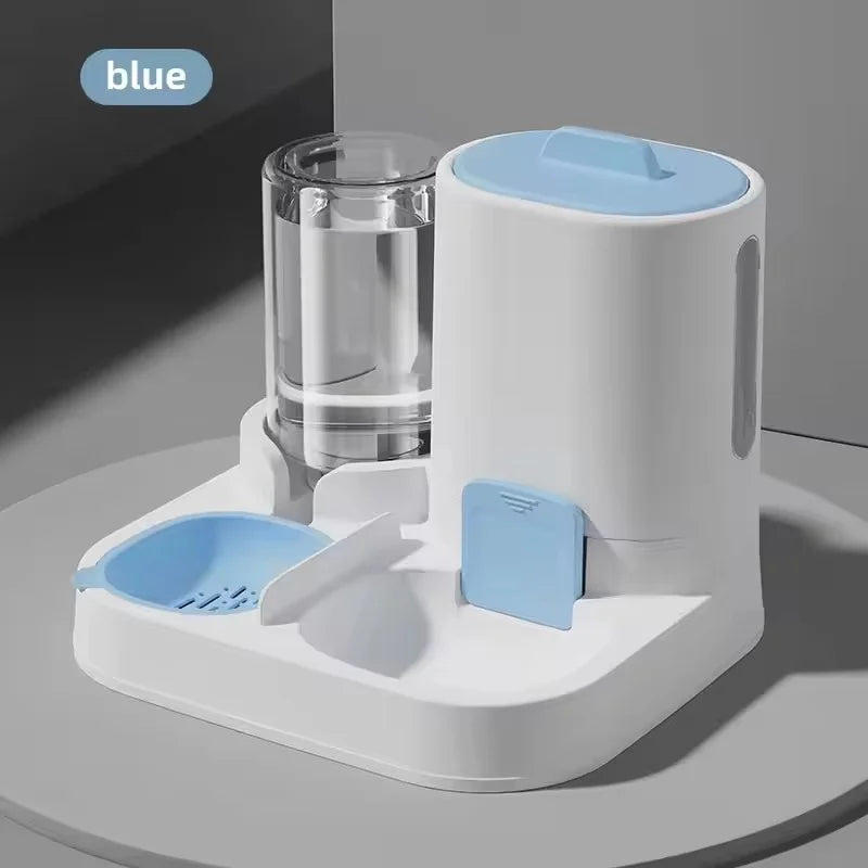 Mangeoire automatique pour chien et chat, distributeur d'eau combiné, grande capacité, mangeoire à eau par gravité pour aliments pour animaux de compagnie, pour petits et moyens animaux de compagnie