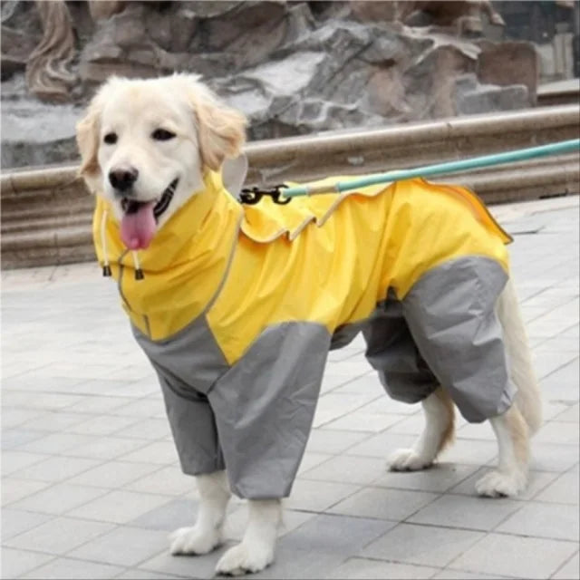 Manteau de Pluie Imperméable pour Chiens – Léger, Résistant & À Capuche (Moyens et Grands Chiens)