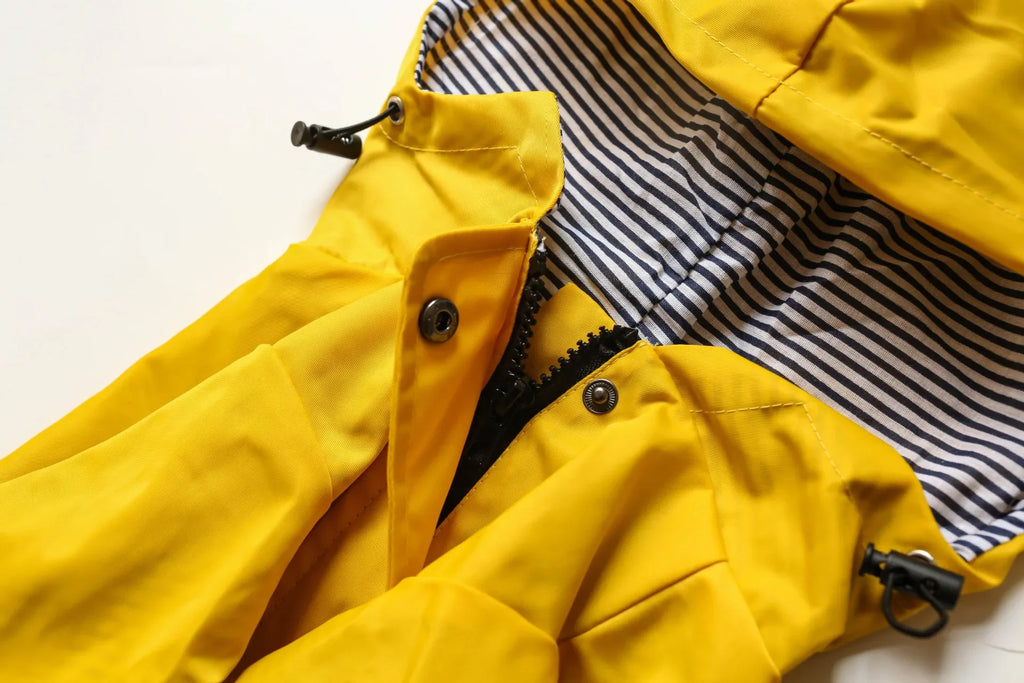 Imperméable Chien Mode (Cool) et Coupe-Vent | Veste Sport Haute Densité pour Petit, Moyen et Grand Chien (Jaune)
