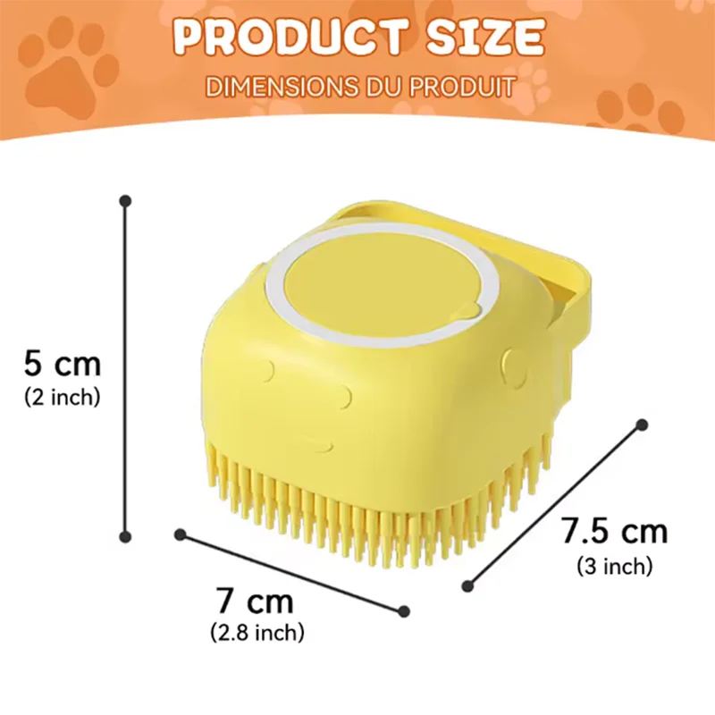 Brosse de Massage de bain multifonctionnelle, salle de bain, chiot, gros chien, chat, sécurité souple, accessoires pour animaux de compagnie en Silicone, outils pour chiens et chats, nouvelle collection