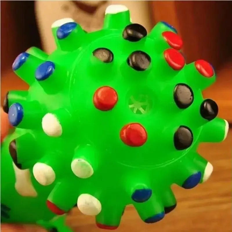 Jouet Haltère Grinçant en Caoutchouc pour Chien | Jouet de Mastication Anti-Ennui (Sonore), Idéal pour le Jeu et l'Exercice (Grand Chien/Chiot)