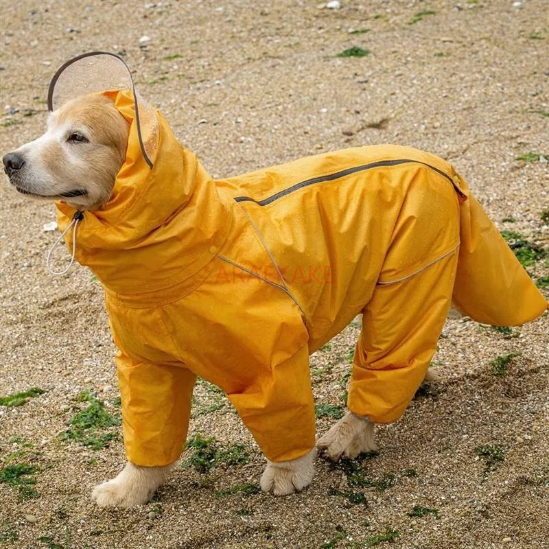 Imperméable Tout-en-Un pour Grands Chiens – Capuche, Protection Intégrale & Tissu Oxford Imperméable | Golden Retriever, Husky, Samoyède, etc.