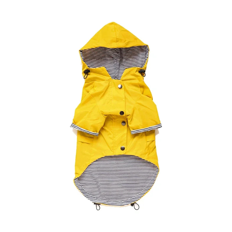 Imperméable Chien Mode (Cool) et Coupe-Vent | Veste Sport Haute Densité pour Petit, Moyen et Grand Chien (Jaune)