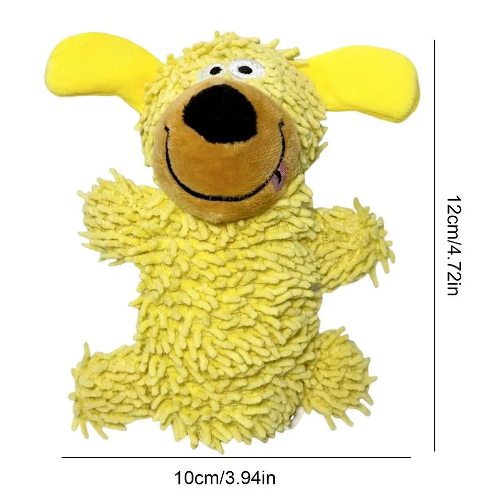 Jouet en Peluche Grinçant (Dessin Animé) pour Chien | Forte Résistance aux Morsures, Lavable en Machine et Stimulation Auditive (Toutes Tailles)