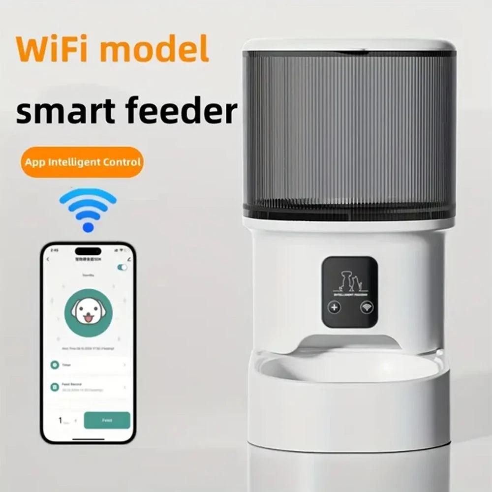 Mangeoire pour chat de grande capacité 4L, application intelligente et caméra haute définition, bol alimentaire en acier inoxydable