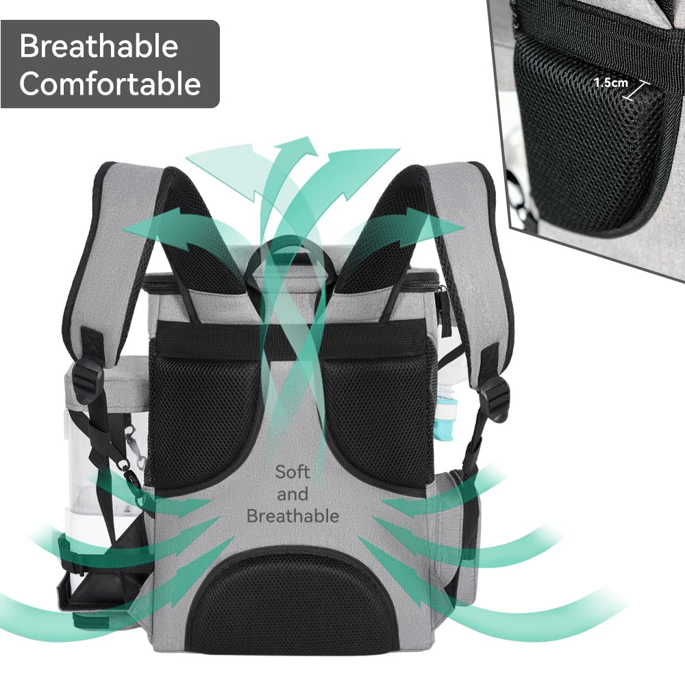 Sac à Dos de Transport Oxford (31x25x40 cm) | Conception Facile, Léger (1,9 kg), Idéal Mobilité Animale & Voyage (Toutes Saisons)