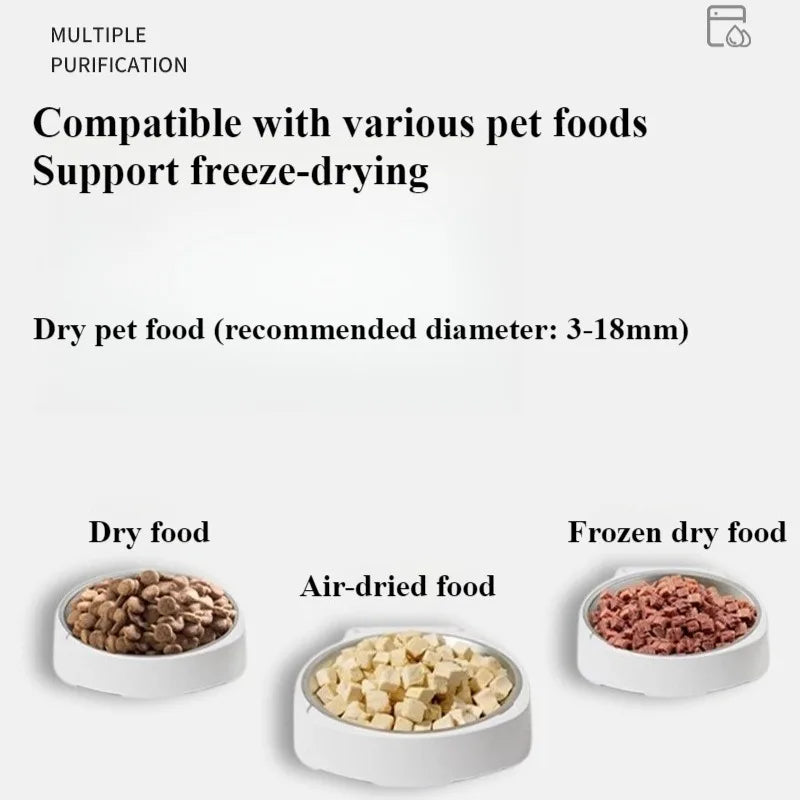 Mangeoire automatique intelligente pour animaux de compagnie, 6l, avec minuterie, USB et distributeur d'alimentation lente alimenté par batterie, pour chats et chiens, sans prise incluse