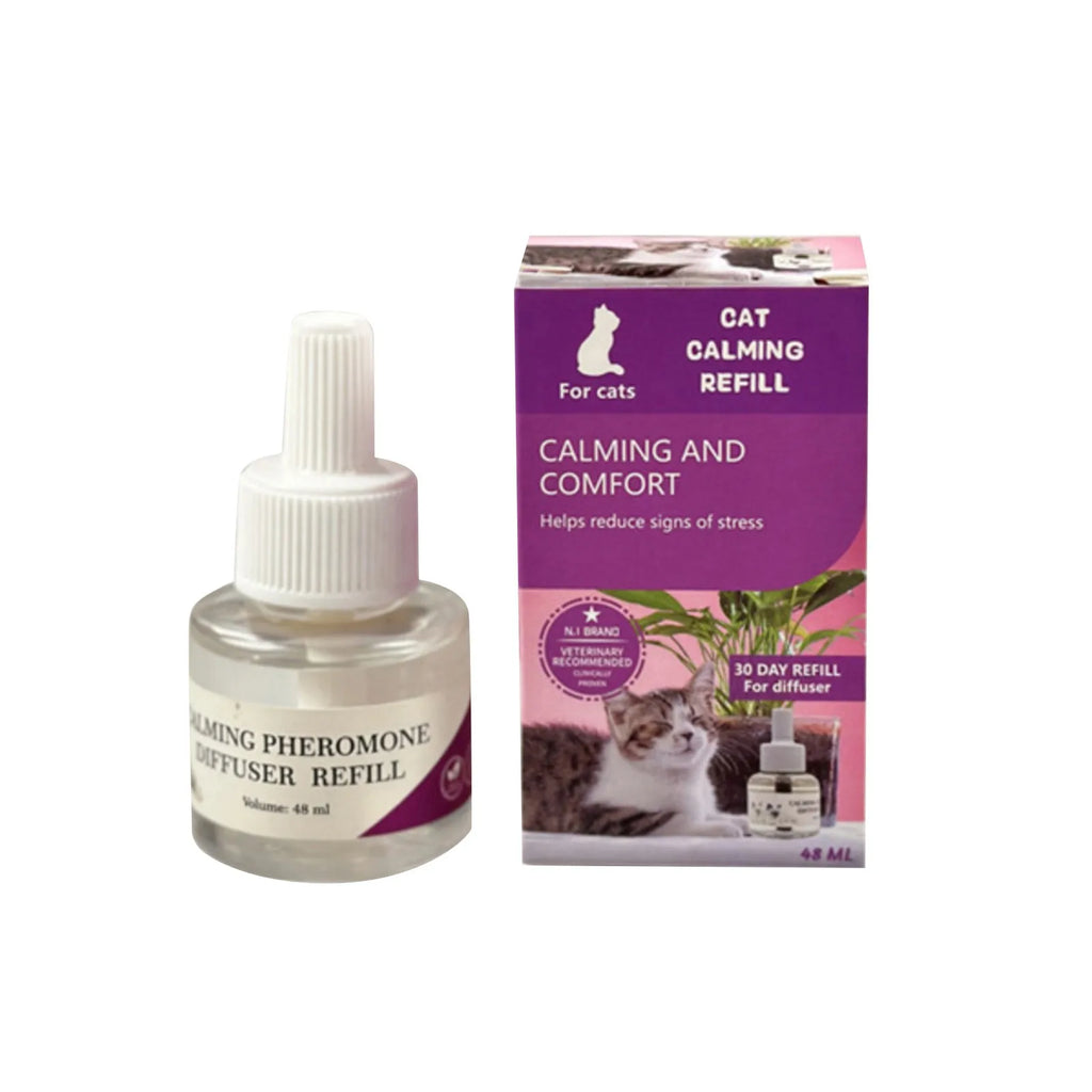 Diffuseur de Phéromones pour Chats (48 ml) | Kit de Démarrage Anti-Stress, Arrête le Grattage et le Marquage Urinaire (Non Sédatif)