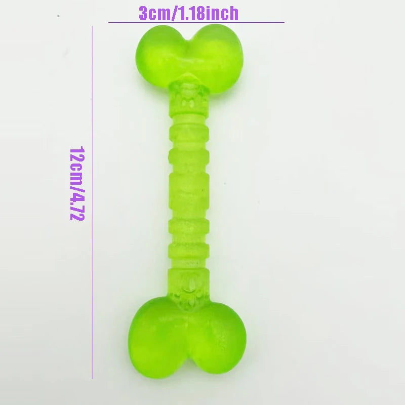 Jouet Anneau Double à Mâcher en Caoutchouc Souple | Nettoyage des Dents, Anti-Anxiété et Résistant aux Morsures (Petit Chien)