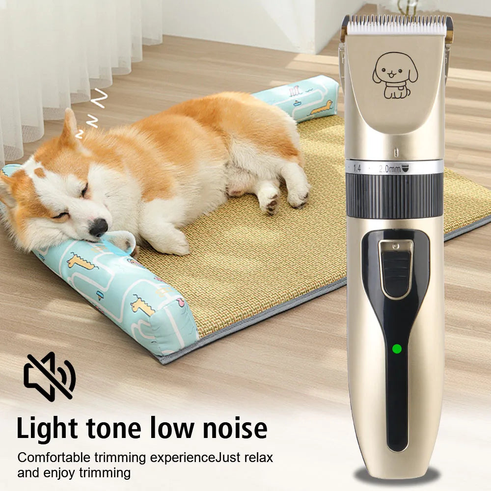 Tondeuse Électrique Professionnelle pour Animaux – Silencieuse, Rechargeable USB & Lame Céramique (Chiens, Chats, Lapins)