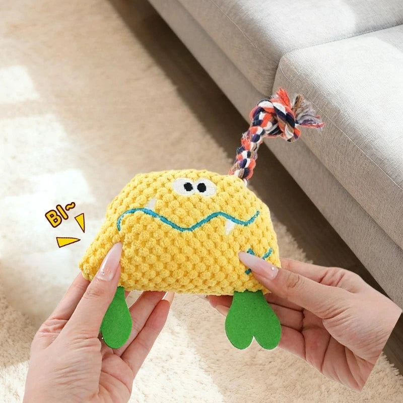 Jouet à Mâcher Grinçant en Velours Côtelé | Peluche Douce et Amusante pour Chiot, Entraînement et Jeu Interactif (Petit/Moyen Chien)  2. Description Produite Optimisée