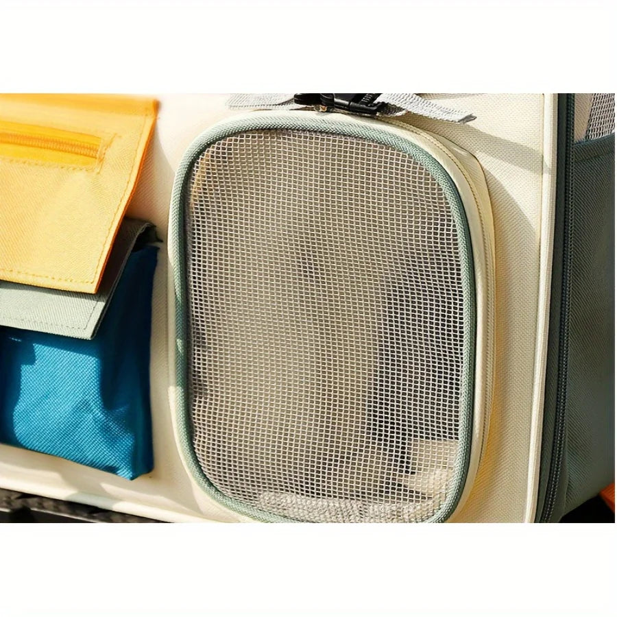 Sac à dos de transport respirant pour animaux de compagnie, coloré, sac de voyage extensible, grande capacité, créatif pour chats et chiens