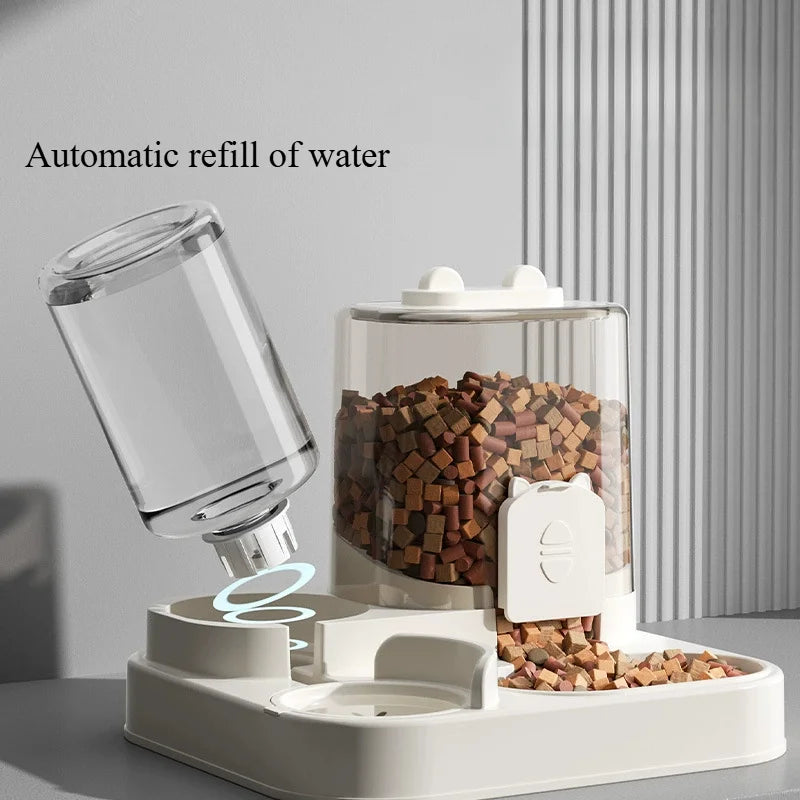 Machine d'alimentation tout-en-un pour chat, bol pour chien et chat avec distributeur d'eau, la nourriture pour chien, circula automatiquement les aliments pour chat et les fournitures pour animaux de compagnie