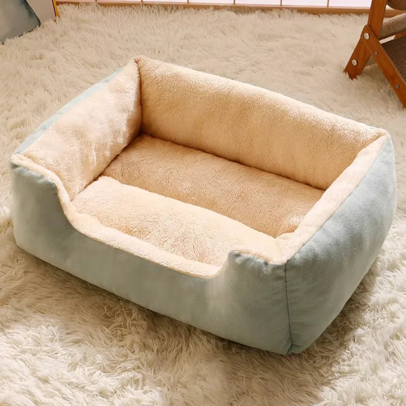 Maison/Lit Chaleureux en Peluche pour Chien & Chat | Panier Cocooning Lavable Anti-Morsure (Petites et Moyennes Tailles)