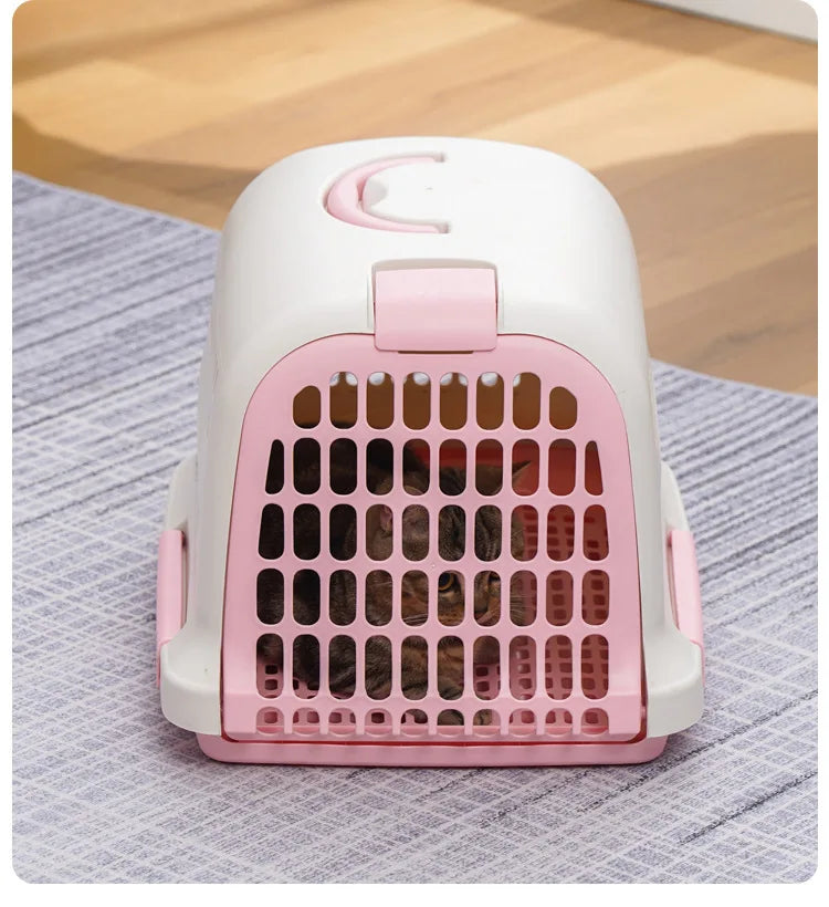 Boîte de Transport d'Aviation (46 cm) | Plastique Rigide Durable, Option Roulettes, Essentiel Voyage pour Chats & Chiens (5 kg Max.)