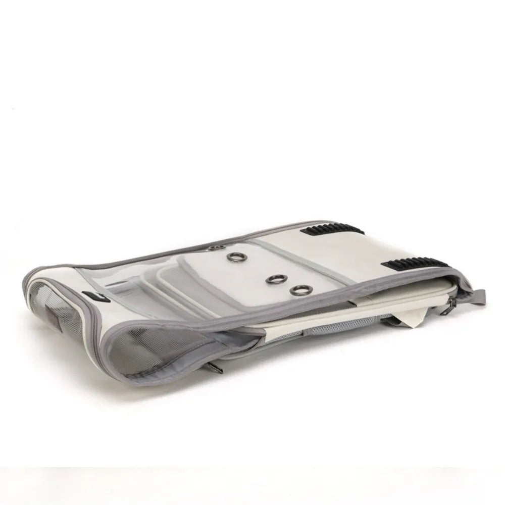 Sac de Transport pour animaux de compagnie Transparent Portable grand espace pliable sac à dos pour animaux de compagnie respirant Oxford chat sac de Transport chat chien Transport