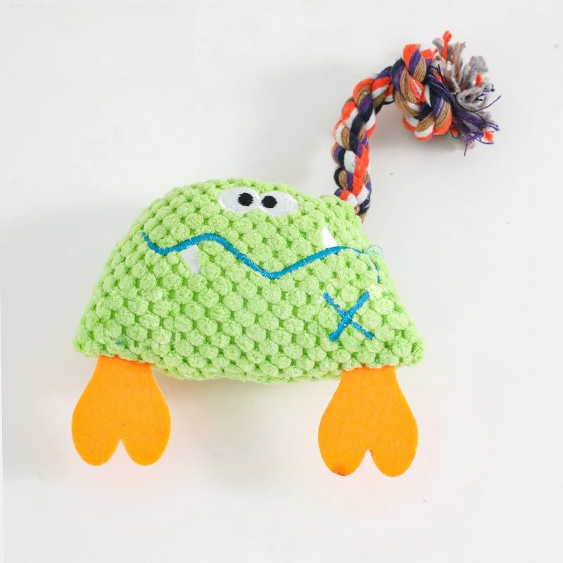 Jouet à Mâcher Grinçant en Velours Côtelé | Peluche Douce et Amusante pour Chiot, Entraînement et Jeu Interactif (Petit/Moyen Chien)  2. Description Produite Optimisée