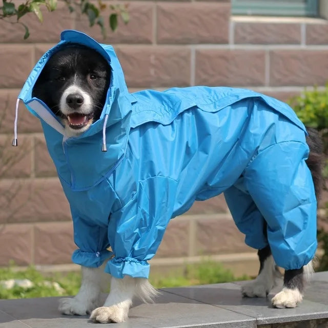 Manteau de Pluie Imperméable pour Chiens – Léger, Résistant & À Capuche (Moyens et Grands Chiens)