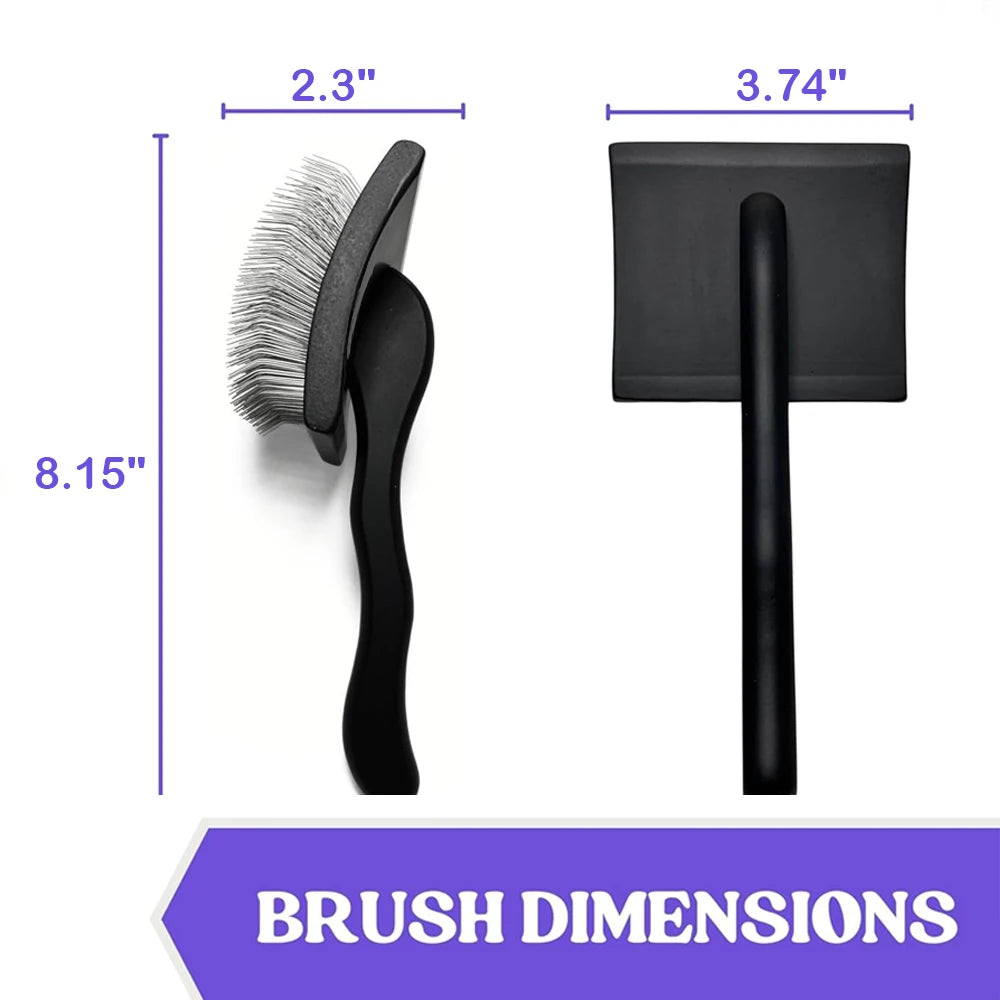Brosse de Toilettage Professionnelle – Anti-Nœuds & Démêlante pour Chiens (Idéale Caniches & Doodles)