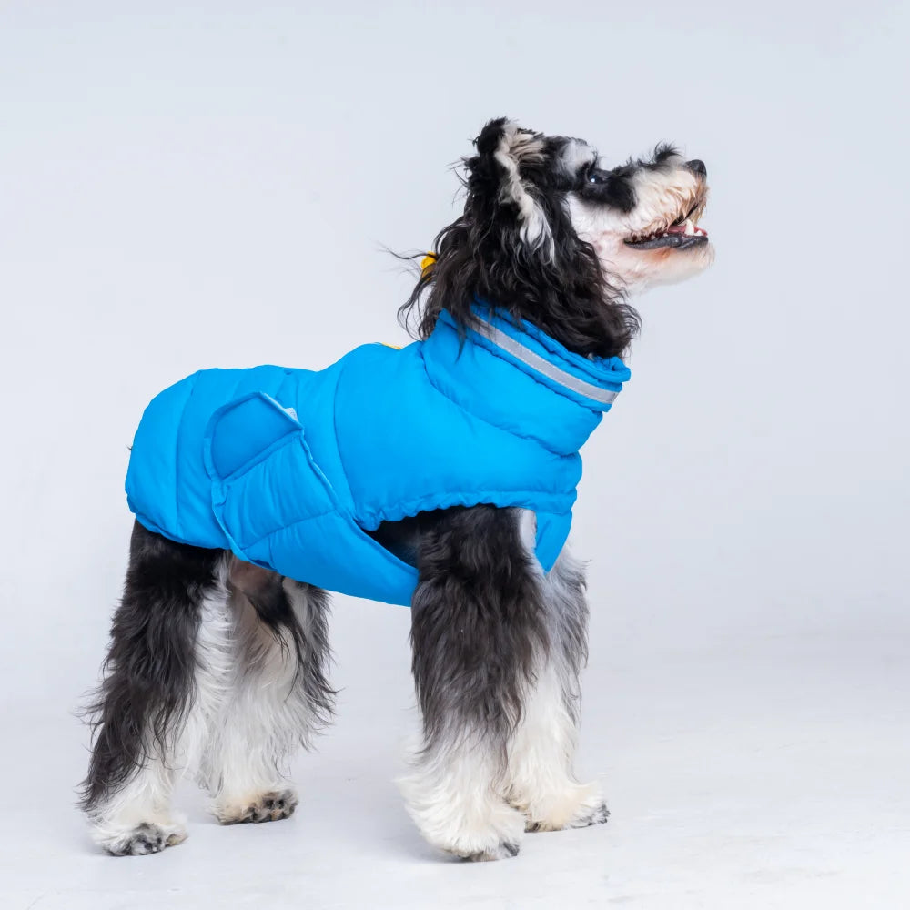 Veste Hiver Réfléchissante pour Grand Chien | Manteau Chaud, Matelassé, Col Haut et Résistant à l'Eau (Coupe Ajustée, Toutes Tailles)