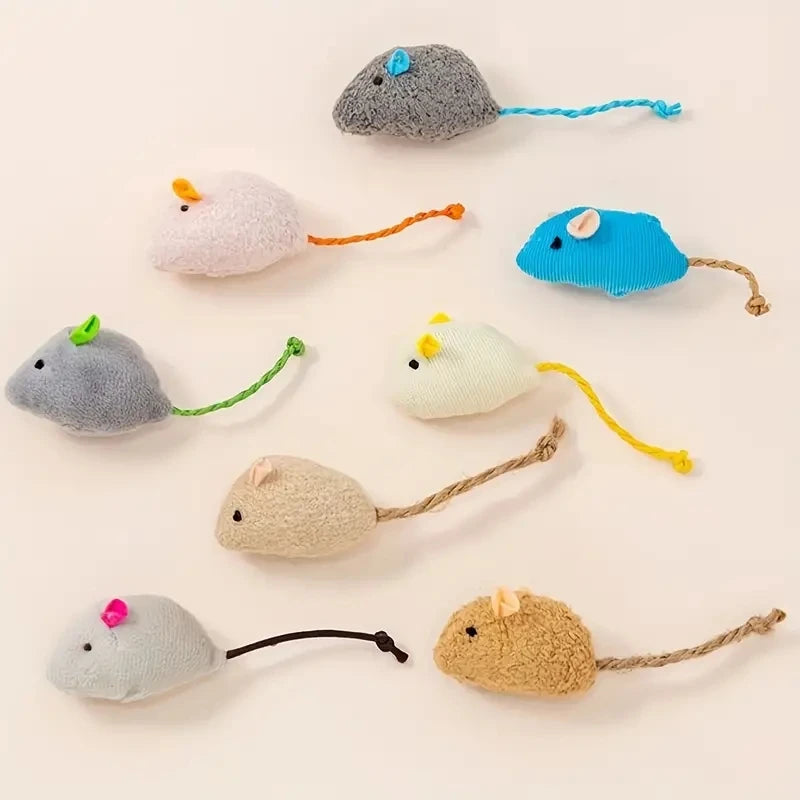 Jouets interactifs en peluche pour rat et chat, lin durable, parfaits pour les petites étudiés, sans danger pour les jeux d'intérieur, 3 pièces, 7 pièces