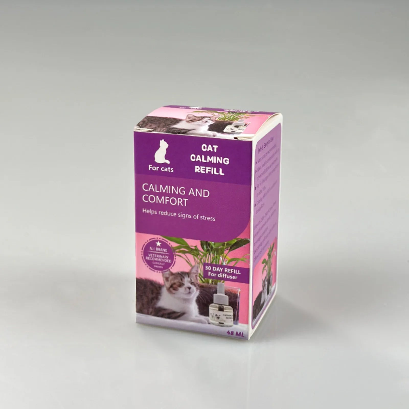 Diffuseur de Phéromones pour Chats (48 ml) | Kit de Démarrage Anti-Stress, Arrête le Grattage et le Marquage Urinaire (Non Sédatif)