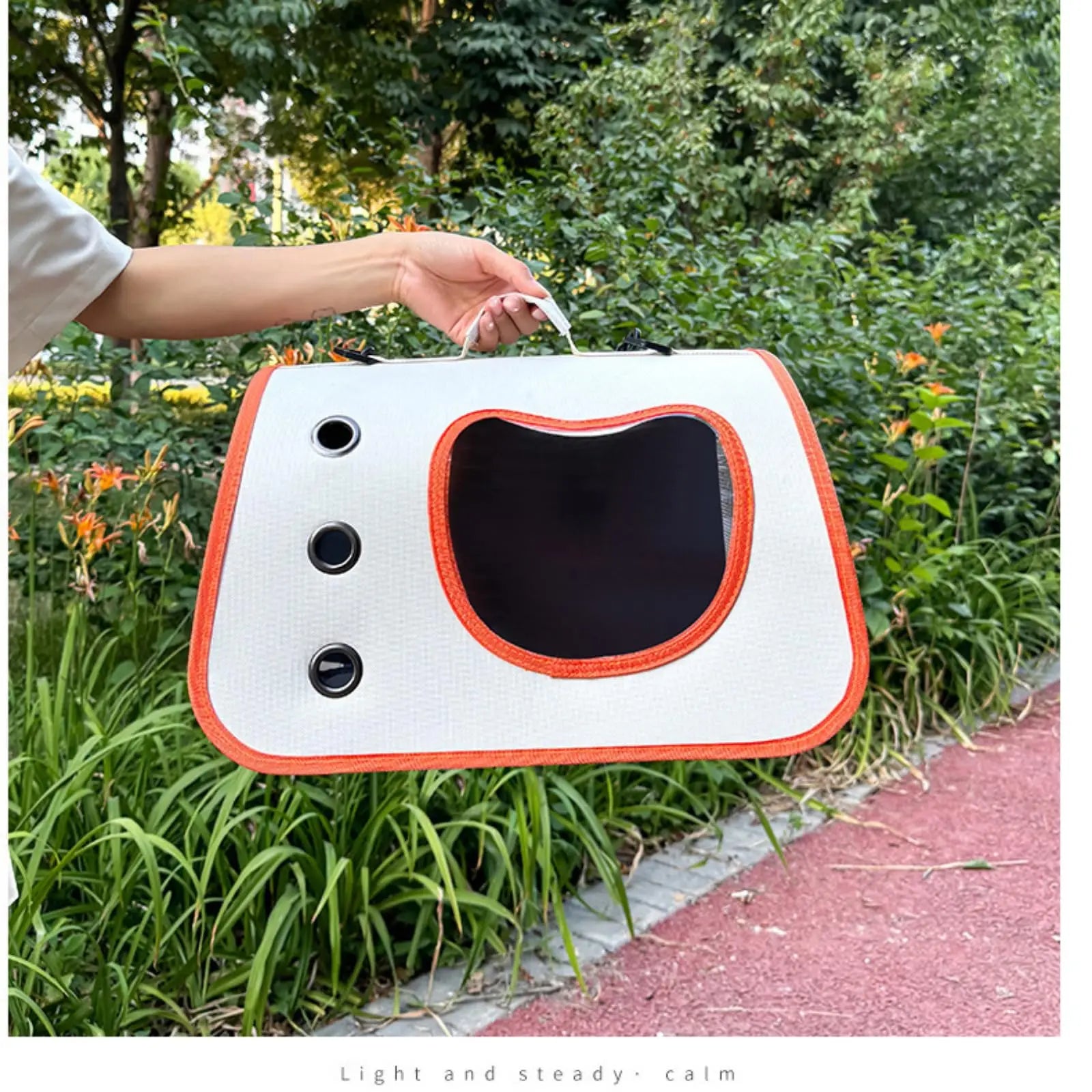 Sac de Transport Pliable Tissu Oxford (XXL) | Fenêtre Transparente PVC, Maille Respirante, Poids Léger & Durable (Chats et Petits Chiens)