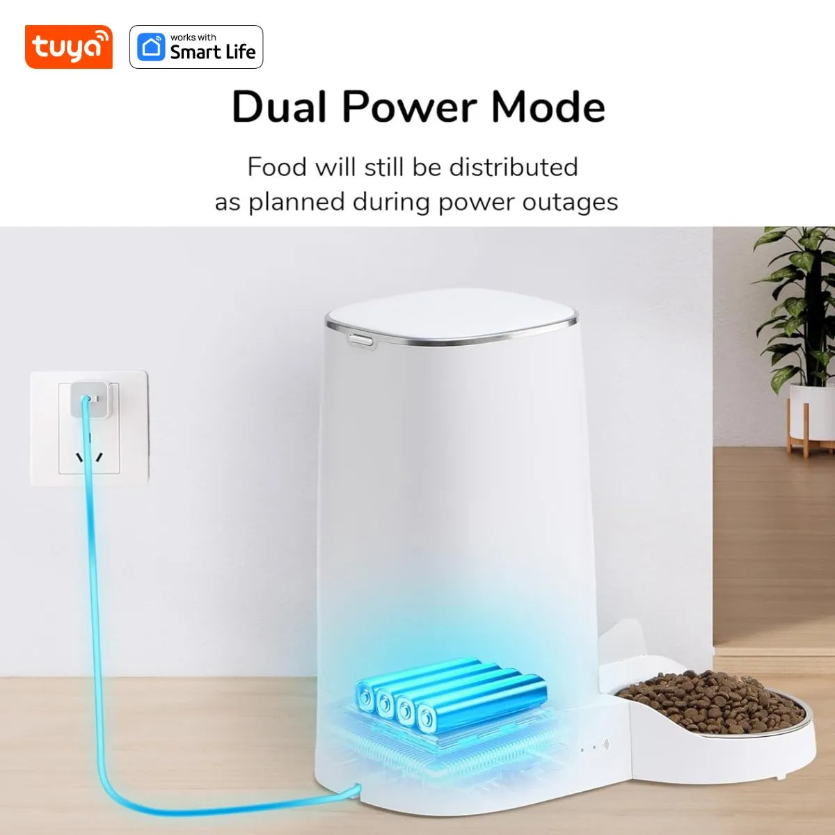 Mangeoire automatique pour animaux de compagnie 4L pour 1/2 chats, mangeoire automatique pour animaux de compagnie intelligente WiFi pour chats et chiens, distributeur de nourriture pour animaux de compagnie temporisé avec c