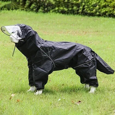 Imperméable Tout-en-Un pour Grands Chiens – Capuche, Protection Intégrale & Tissu Oxford Imperméable | Golden Retriever, Husky, Samoyède, etc.
