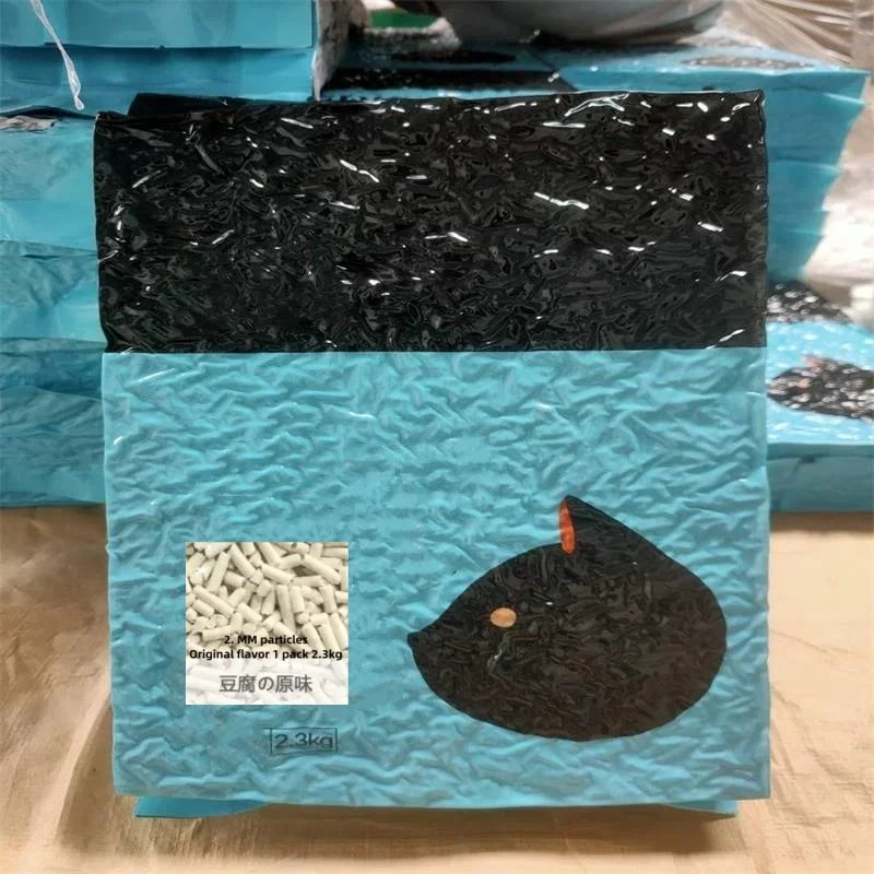 Kit PROPRETÉ : Bac à Litière Grande Clôture (Semi-Fermé) + Litière Tofu Désodorisant | Épais, Anti-Éclaboussures & Pelle Incluse