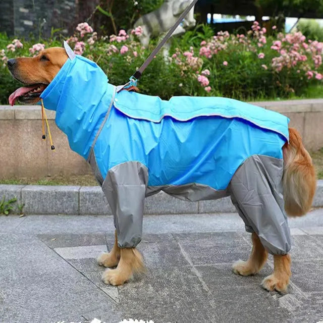Manteau de Pluie Imperméable pour Chiens – Léger, Résistant & À Capuche (Moyens et Grands Chiens)