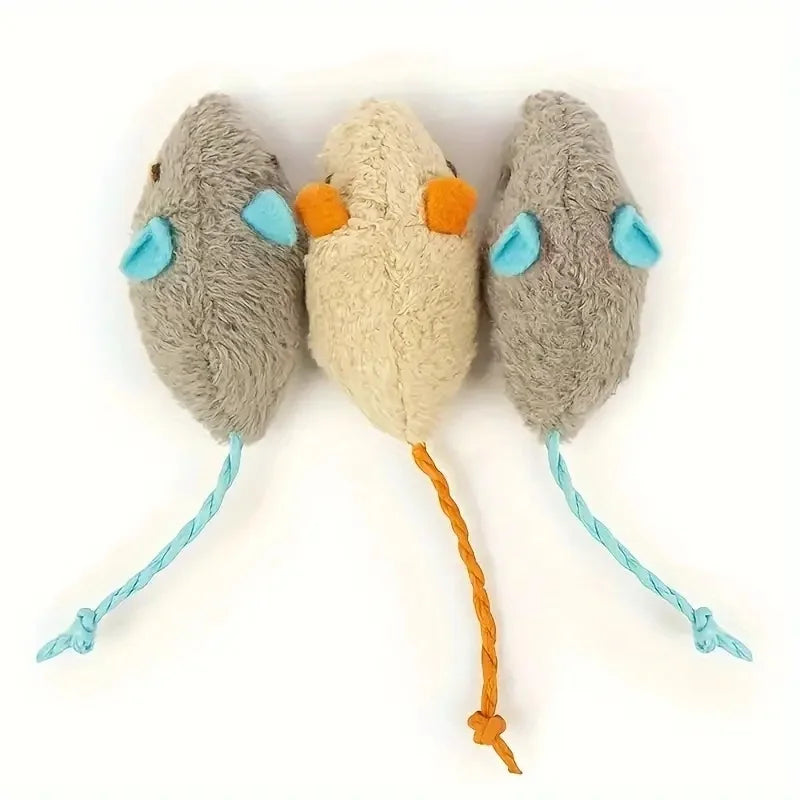 Jouets interactifs en peluche pour rat et chat, lin durable, parfaits pour les petites étudiés, sans danger pour les jeux d'intérieur, 3 pièces, 7 pièces