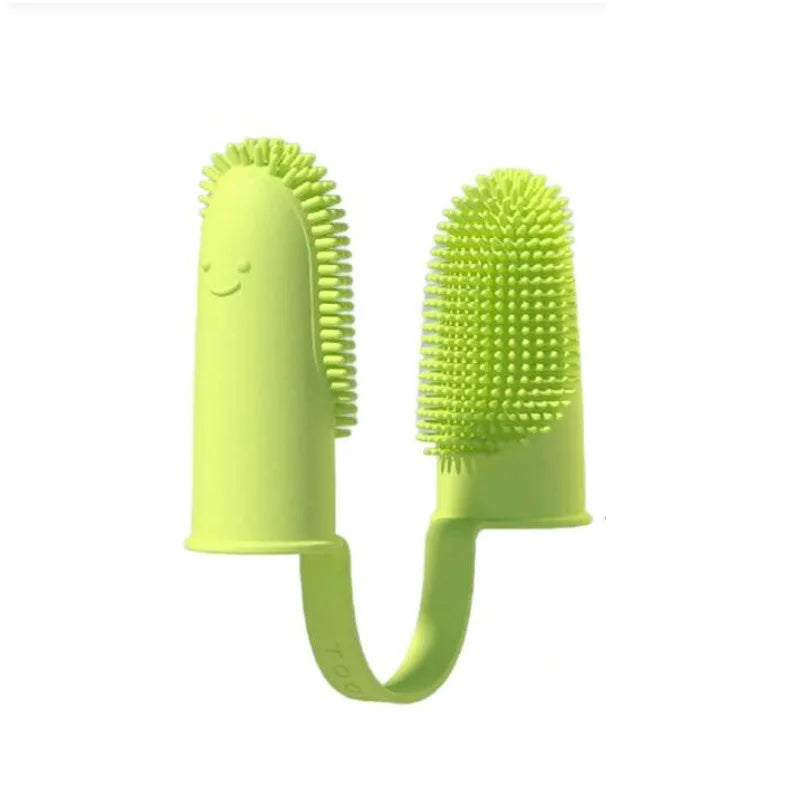 Brosse à Dents 360° en Gel de Silice – Nettoyage Doux & Efficace pour Chiens et Chats (Lot de 3)