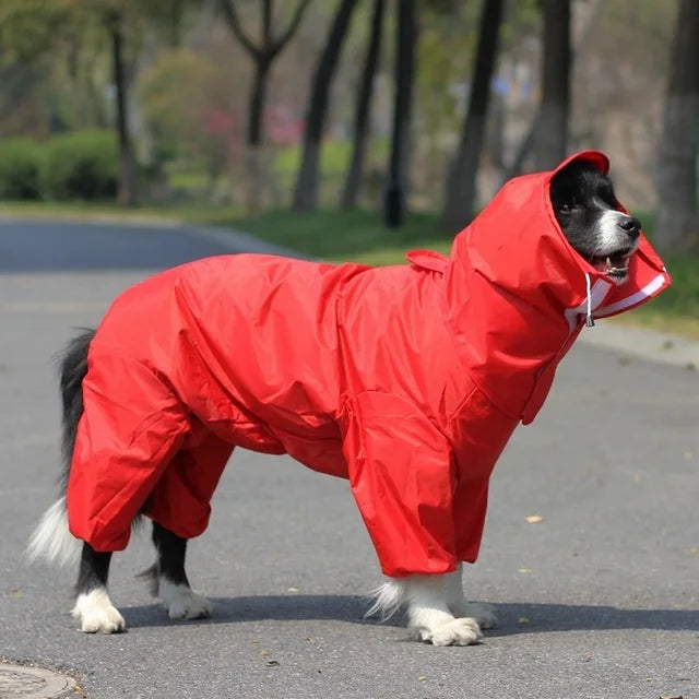 Manteau de Pluie Imperméable pour Chiens – Léger, Résistant & À Capuche (Moyens et Grands Chiens)